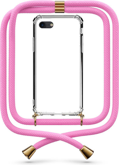 Phoneclub Back Cover με Λουράκι Διάφανο (iPhone SE 2020)