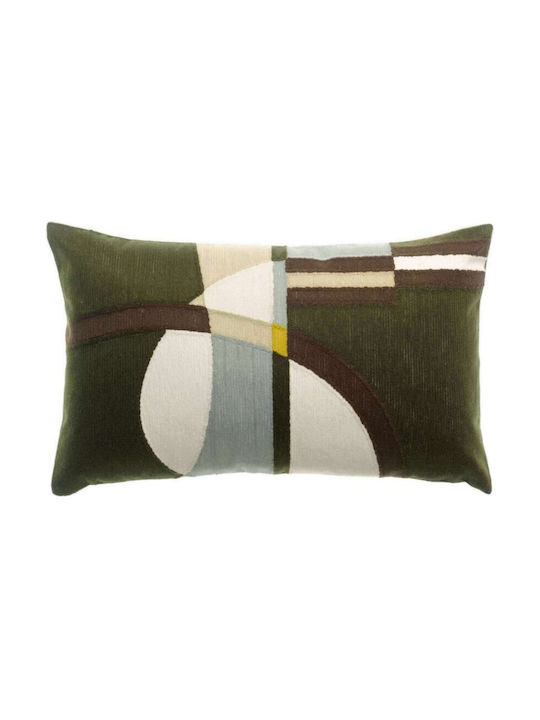 Vivaraise Μαξιλάρι Καναπέ Nael από 100% Βαμβάκι Chambray Olive 30x50εκ.