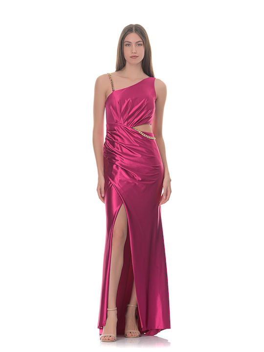 Maxi Satin Fuchsia Fuchsia Dress