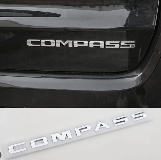 Carro 235087 Jeep Kompass Kompass 27cm X 2cm Chrom Aufkleber 1 Stück