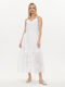Pepe Jeans Summer Dress Dusana Pl953480 White Regular Fit Dress Summer Dress Pepe Jeans