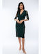 Lace Wrap Dress Green