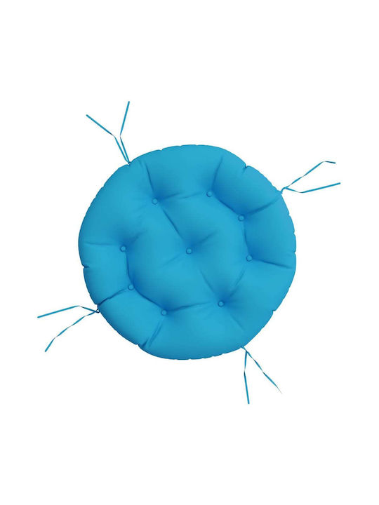 vidaXL Wasserdichtes Gartenstuhlkissen Rund Hellblau 60x60cm