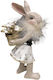 Decorative Sideboard Bunny Polyresin Black Gold White Bunny 10,5x7x18,5 Ek
