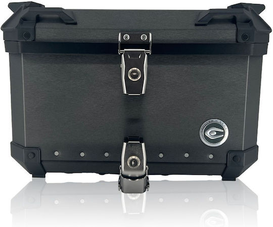 Coocase Q5 Μπαγκαζιέρα Μοτοσυκλέτας Αλουμινίου 55lt Brushed Series Dark Grey