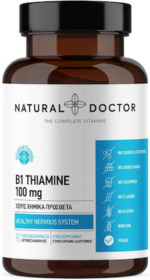 Natural Doctor B1 Thiamine Vitamin für Energie 100mg 90 veg. Kappen