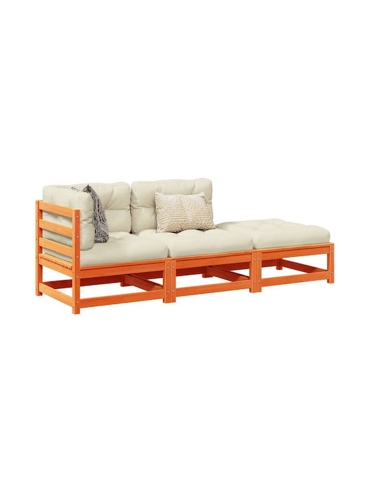 Outdoor Sofa Wooden with Cushions 63.5x63.5x67cm