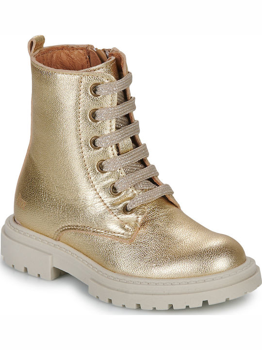 Mina Kids Boots with Zipper Gold
