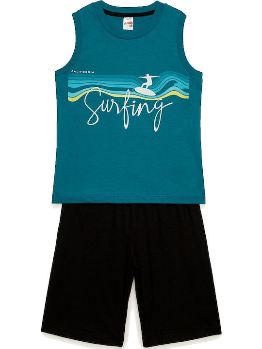 Minerva Kids' Pajamas Summer Green Lagoon