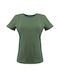 Paco & Co Damen-T-Shirt Base Baumwolle Normal Fit Khaki