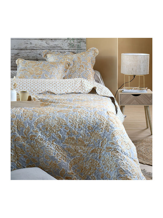 S-f Nerya Set Coverlet Semi-double from Polyester Moutarde 180x240cm 2pcs