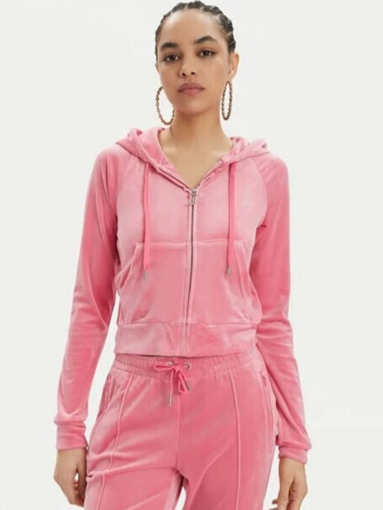 Juicy Couture Madison Jachetă Hanorac pentru Femei Cu glugă Pink Lemonade