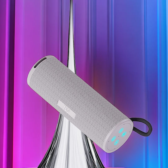 T&G Bluetooth Speaker 14W with Radio and Battery Life up to 4 hours Silver TG-421