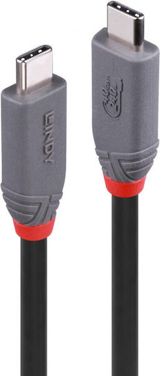 Lindy USB 4 Video Cable USB-C male - USB-C 240W PD Μαύρο 0.8m