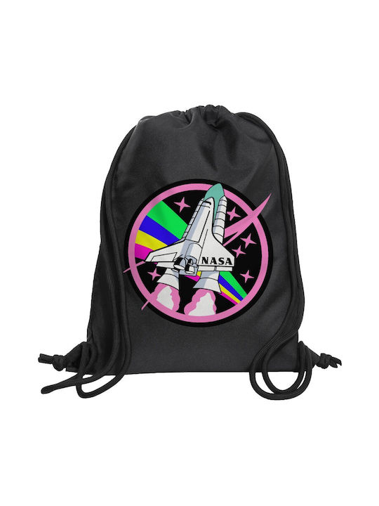 Koupakoupa Nasa Pink Gym Backpack Black