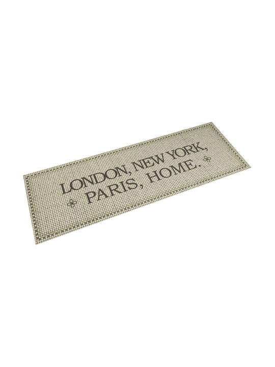 vidaXL Kitchen Mat Runner with Anti-slip Underlay Beige-grey 60x180εκ.