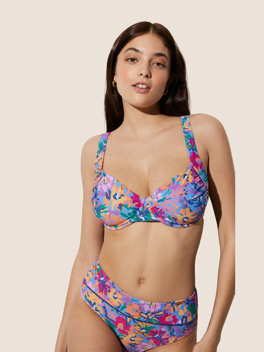 Ysabel Mora Underwire Bikini Bra with Adjustable Straps Multicolour