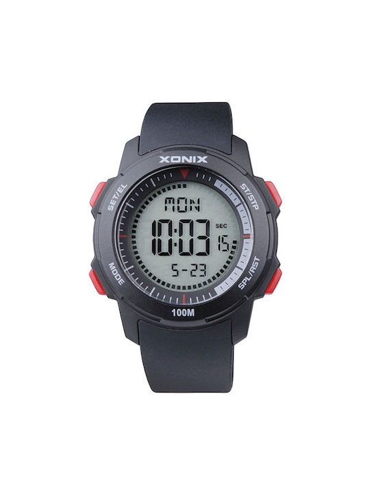 Xonix Kids Digital Watch with Rubber/Plastic Strap Black