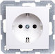 Hager Power Socket White 1pcs