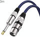 BST Cable XLR male - 6.3mm male Μπλε 3m (6.35mm)