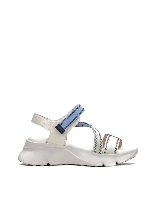 Hispanitas Sandals White Blue Leather