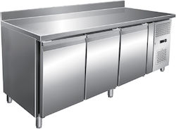 Karamco G-ugn3200tn 179,5x70x86,5cm Gn 1/1 Ψυγείο Πάγκος Συντήρησης 3 Πόρτες & Πανωσήκωμα +2/+8°c Ενεργειακη Κλαση A 19-4