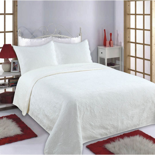 Silk Fashion Supersoft Κουβερλί Υπέρδιπλο Ivory 240x260cm