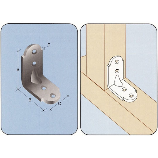 Unghiul de conectare pentru Pergolă Galvanizat 3x3cm 1buc