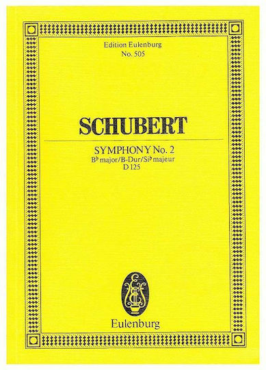 Schubert Symphony Nr.2 In Bb Major Pocket Score