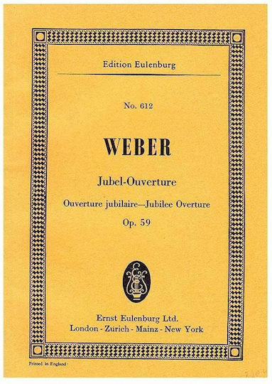 Weber Jubel Ouverture Op.59 Pocket Score