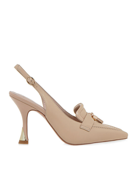Favela Slingback S429b4295584 Μπεζ Δερμα 0116001429 Calliope Heels-beige