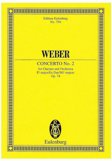Weber Concerto Nr.2 In Eb Major Op.74 Pocket Score