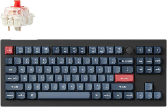 Keychron V3 Max QMK V3M D1 Gaming Mechanical Keyboard Tenkeyless with Gateron Jupiter Red Switches and RGB Lighting English US