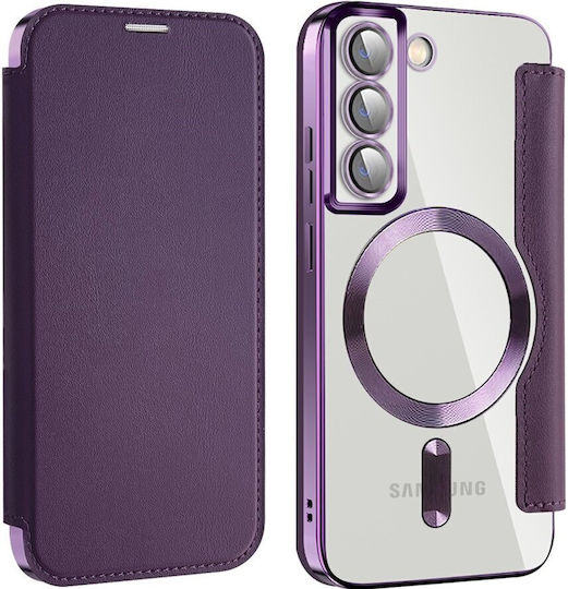 Erbord Wallet Piele artificială / Silicon Violet (Galaxy S22 5G)