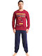 Nina Club Men's Winter Pajamas Set Burgundy