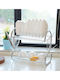 Cheffinger Metallisches Silber Geschirrabtropfer 43x26x39cm