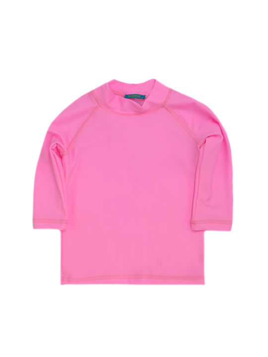 Langärmelige Bluse Pink Fluo Sonnenschutz Tortue