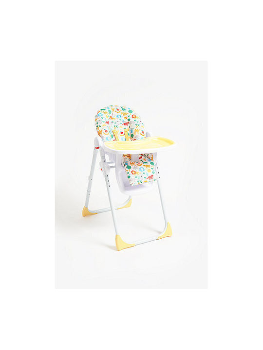 Mothercare Bright Foldable Baby Highchair with Adjustable Height Multicolour