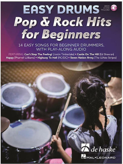 Easy Drums Pop & Rock Hits pentru începători & Online Audio