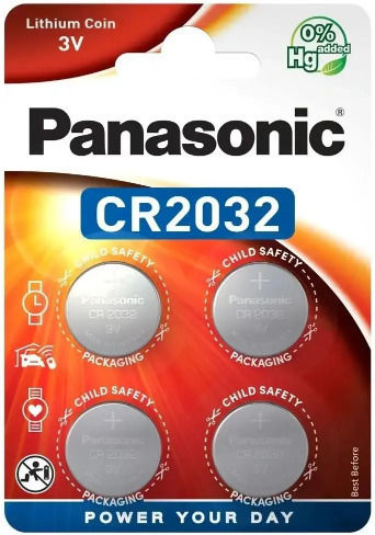 Panasonic Power Batterien Lithium für Uhren CR2032 3V 4Stück