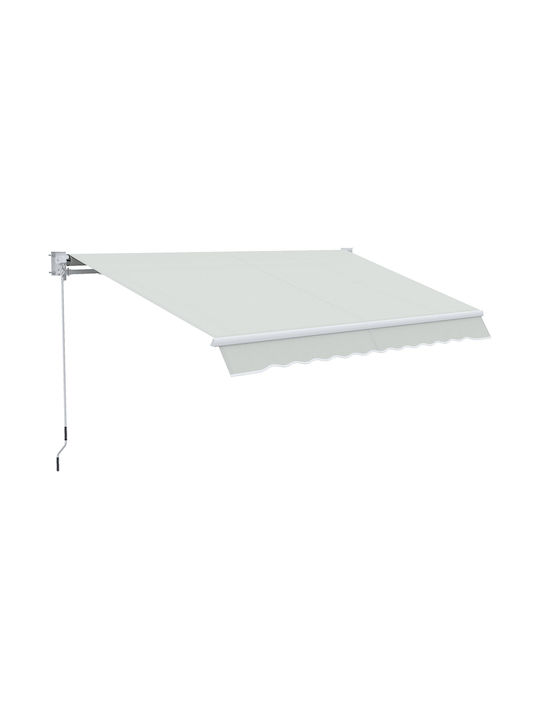 Outsunny Terrace Wall Tent White 2x2.95cm