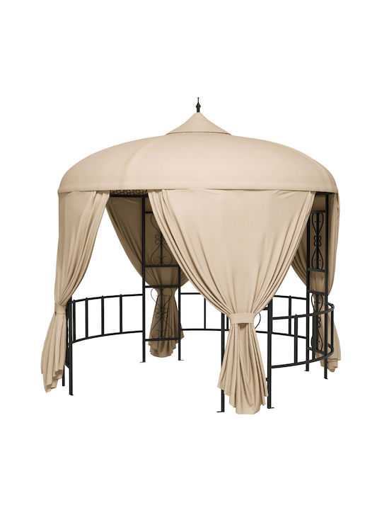 Outsunny Garden Gazebo Beige 3x3m
