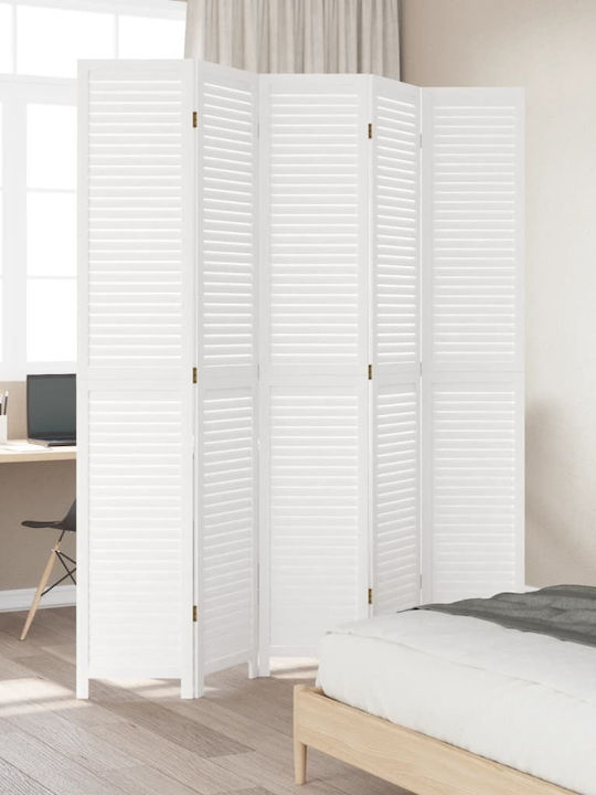 vidaXL Dekorativer Raumteiler Hölzernes mit 5 Paneelen 175x220cm
