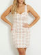 Guess Sl Beatrice Structured Dress Φορεμα Γυναικειο Sand