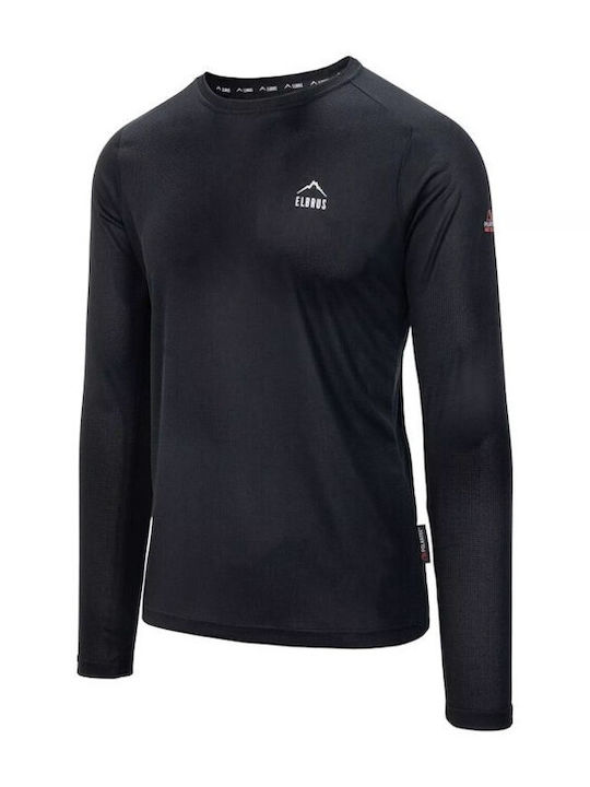 Elbrus Herren Langarmshirt Schwarz