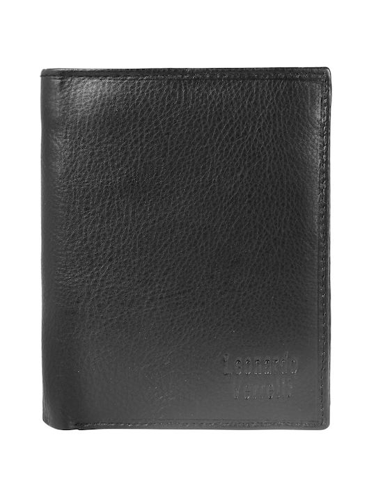 Leonardo Verrelli Men's Leather Wallet Black