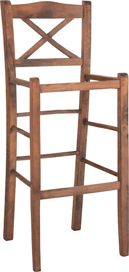 Wooden Garden Stool for Bar Outdoor Space Walnut