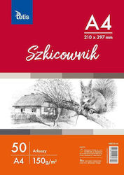 Caiet de schițe A4 50 coli Kb010-a4