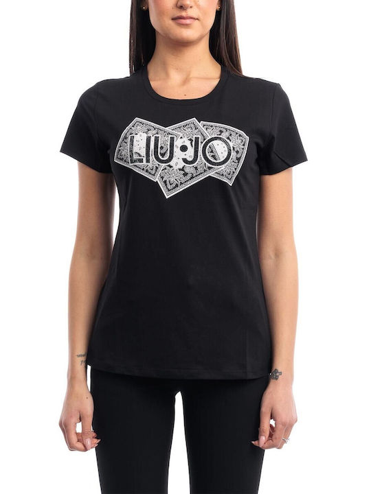 Liu Jo Γυναικείο T-shirt Μαύρο