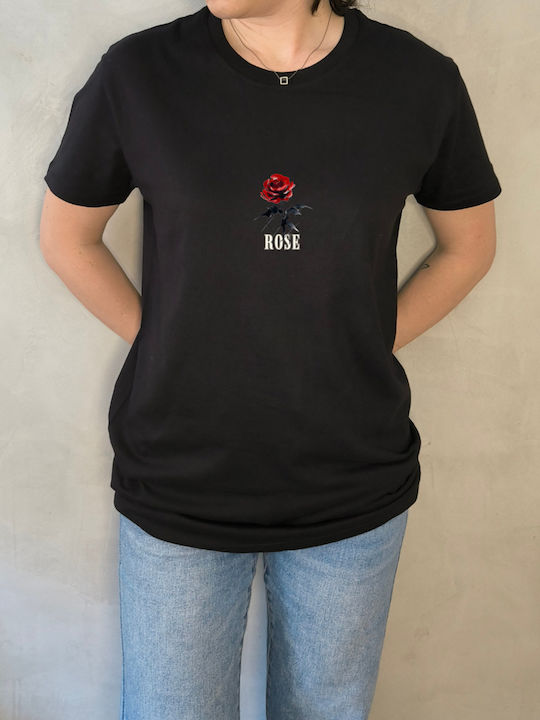 BUNQRN Women's Athletic T-shirt Rose - Black